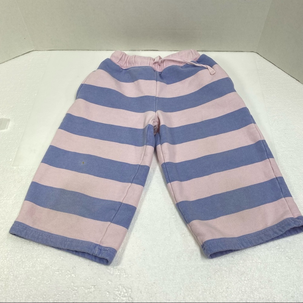 Mini Boden striped Toweling sweat shorts size 7-8 years pink & Blue 100% cotton